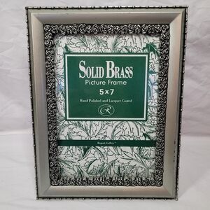 Burnes Of Boston Silver-Tone Ornate Brass Picture Frame